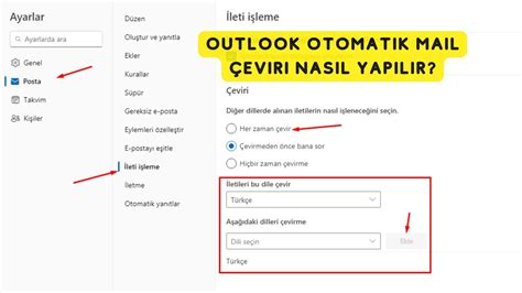 Outlook otomatik cevap nasıl yapılır